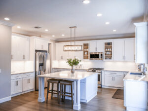 Picture of kitchen lights project completed by Platinum Electric - The Best Electrician in Rigby ID