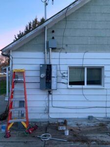 A picture of outside of the house where Platinum Electric did the breaker box fixing project - Rigby ID Electrician