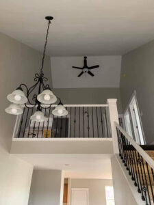 picture of lights and stairs in a house by platinum electric