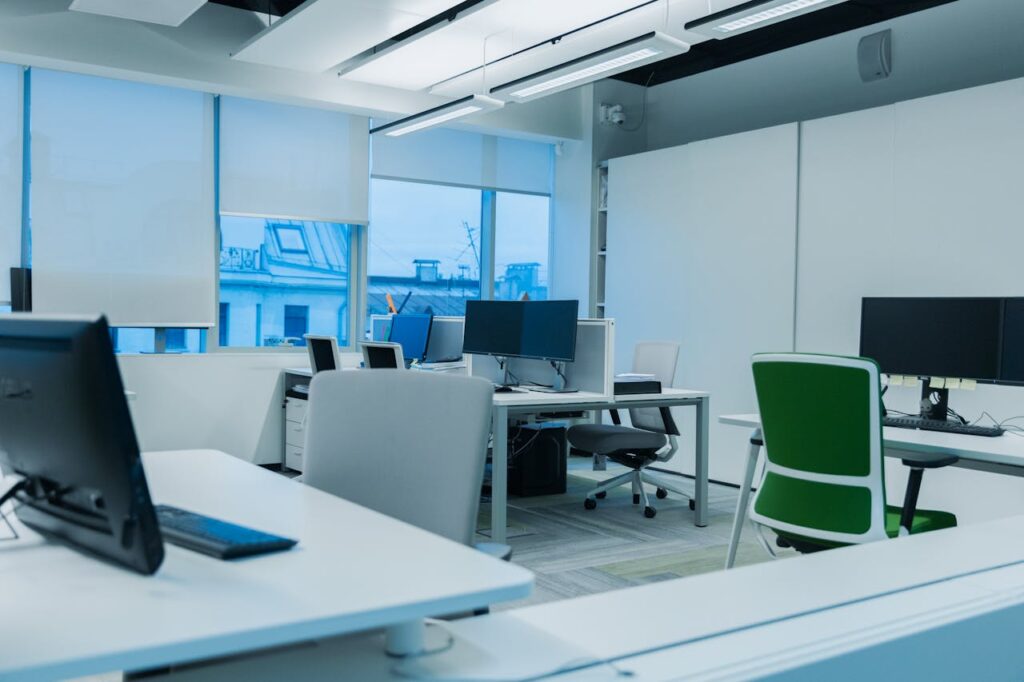 indoor commercial lighting by platinum electric in an office in rexburg id